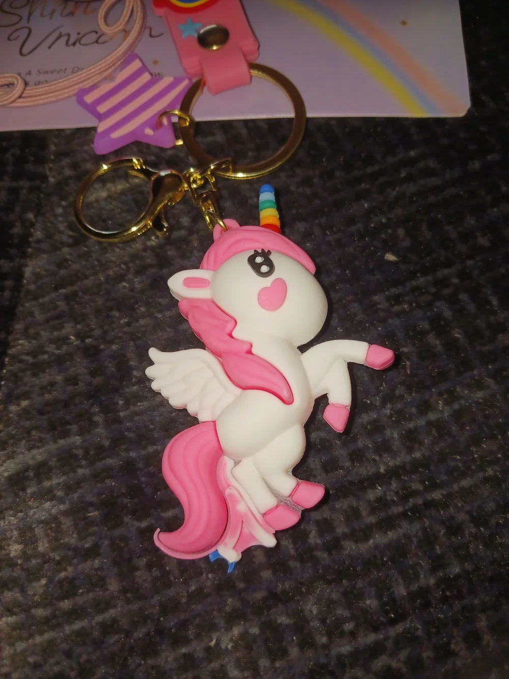 Cute Unicorn Keychain Set - Pink & Purple Kids Accessories